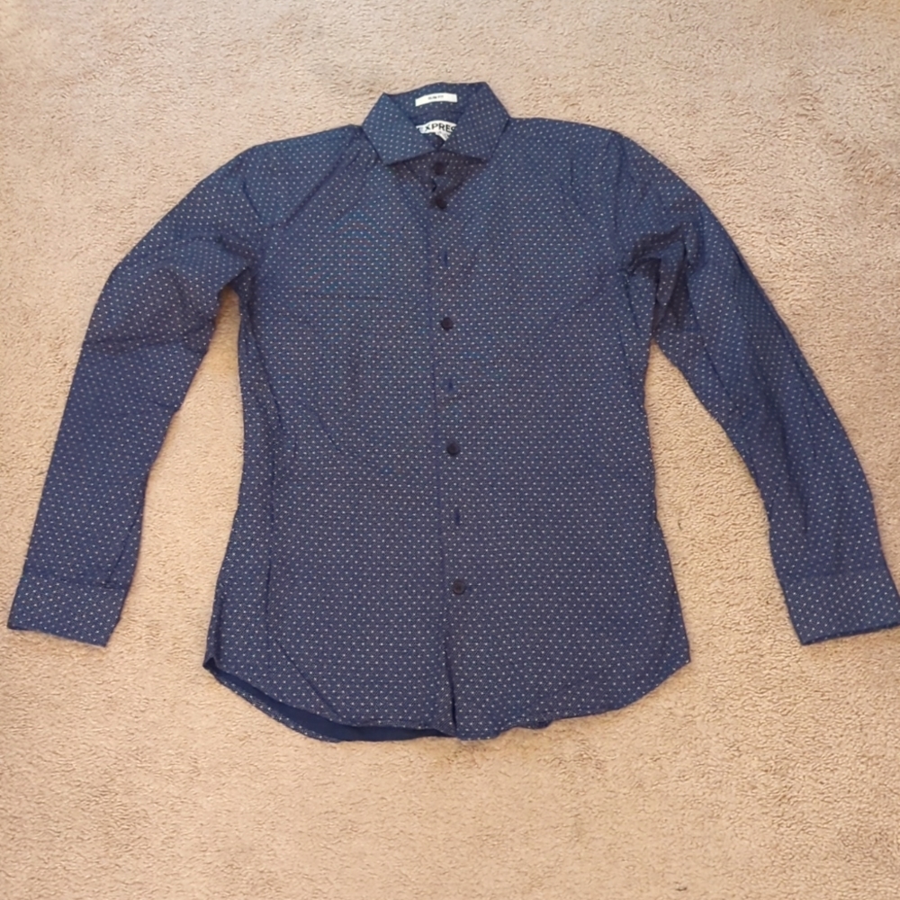 Men's Express Slim Fit Dress Shirt Size XS